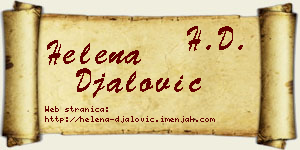 Helena Đalović vizit kartica